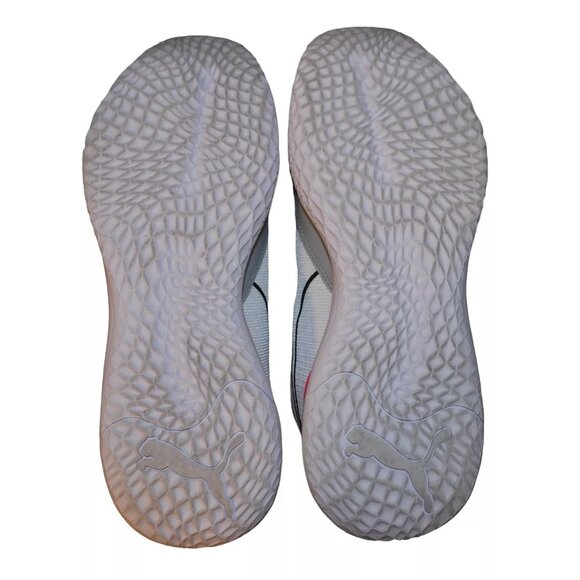 PUMA Playmaker Pro Shoes Men's Size 12 Reflective Hi-Viz White Fiery Coral EUC - Picture 8 of 13